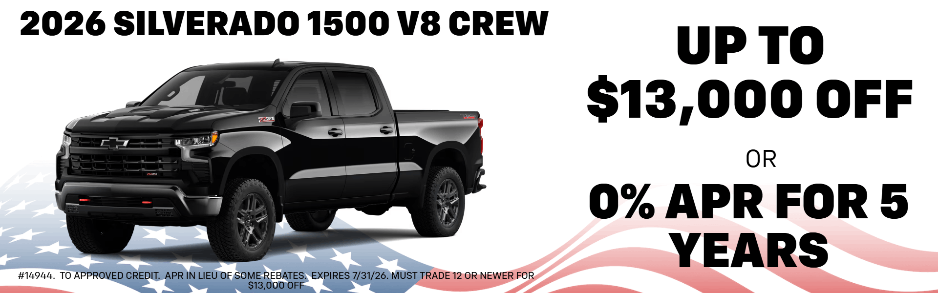 $13,000 OFF SILVERADO